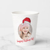 レッドサンタパーソナライズされたハット 紙コップ (裏面)