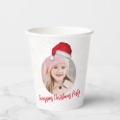 レッドサンタパーソナライズされたハット 紙コップ (正面)