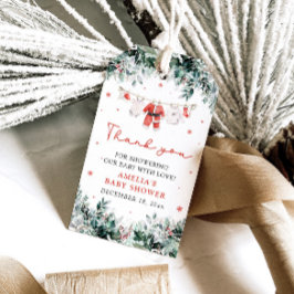 レッドサンタベイビー クリスマス衣類ライン ベイビーシャワープレゼント ギフトタグ