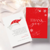 レッドサンタベビーシャワーサンキューカード サンキューカード