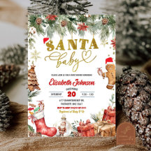 レッドサンタベビーフローラクリスマスベビーシャワー