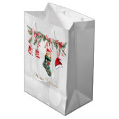 レッドサンタベビーベアークリスマスクローザライン《写真》ぼけ味 ミディアムペーパーバッグ (正面アングル)