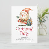 レッドサンタヴィンテージクリスマスと新年の招待 シーズンカード (スタンド正面)