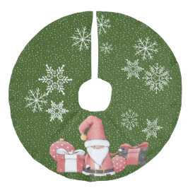 レッドサンタ格言とギフトフェイクリネンツリースカート フェイクリネンツリースカート