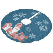 レッドサンタ格言とギフトフェイクリネンツリースカート フェイクリネンツリースカート (アングル)