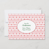 レッドサンタ格言クリスマスフラットカード (裏面)