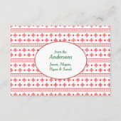 レッドサンタ格言クリスマスフラットカード (裏面)