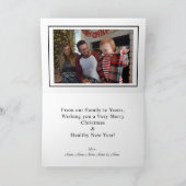 レッドサンタ格言付/ストッキングフォトクリスマスカード カード (内部)