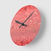 レッドサンディグリッター ラウンド壁時計 (傾斜)