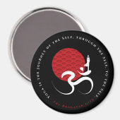 レッドサンヨガスピリチュアルめい想インディアンOmオウムロゴ マグネット (正面/裏面)