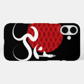 レッドサンヨガスピリチュアルめい想インディアンOm Ohmロゴ Case-Mate iPhoneケース (裏面 (横))