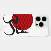 レッドサンヨガスピリチュアルめい想インディアンOm Ohmロゴ Case-Mate iPhoneケース (裏面 (横))