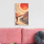 レッドサンランドスケープキャンバスアート キャンバスプリント (インサイチュ (リビング))
