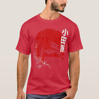 レッドサン日本の小田原キャッスル&桜さくらんぼBl Tシャツ