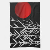 レッドサン白黒禅 キッチンタオル (縦)