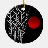 レッドサン白黒禅 セラミックオーナメント (正面)