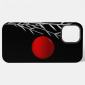 レッドサン白黒禅 iPhoneケース (裏面横)