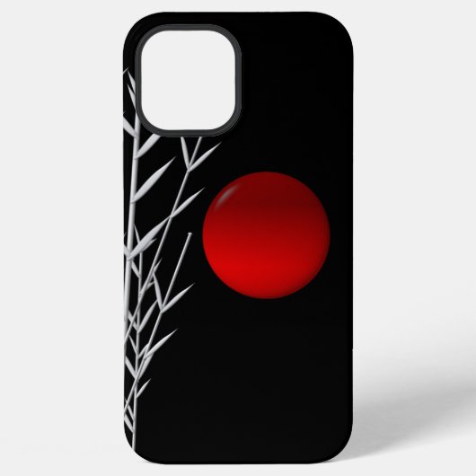 レッドサン白黒禅 iPhoneケース (裏面)