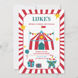 レッドサーカよくはしゃぐスカーニバル誕生日 招待状