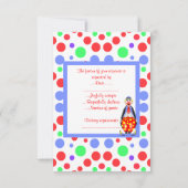 レッドサーカスバースデーパーティーRSVP 出欠カード (裏面)