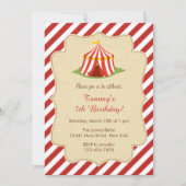 レッドサーカス誕生日招待状 招待状 (正面)
