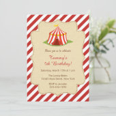 レッドサーカス誕生日招待状 招待状 (スタンド正面)