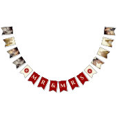 レッドサークルダブル中国のハピ結婚ネスの写真 バンティングフラッグ (全)