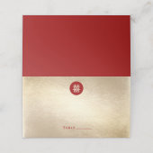 レッドサークルダブル幸せ中国の金ゴールド結婚ズ プレイスカード (外部開封)