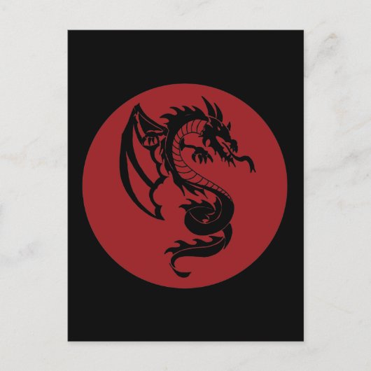 レッドサークルドラゴンタトゥー ポストカード (正面)