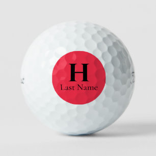 レッドサークルパーソナライズされたゴルフボール(3) HAMbWG ゴルフボール