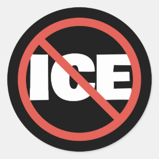 レッドサークル反トランプICE政治的意見 ラウンドシール
