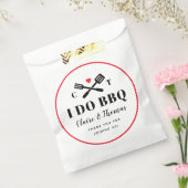 レッドサークルI do BBQ婚約パーティ フェイバーバッグ (封をした状態)