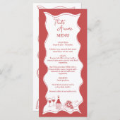 レッドザアモーレピザワイタリアンインブライダルシャワー メニュー (正面/裏面)