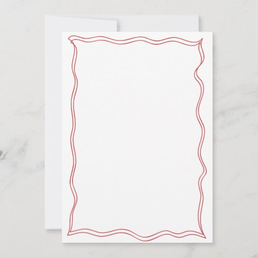 レッドザアモーレピザワイタリアンインブライダルシャワー 招待状 (裏面)