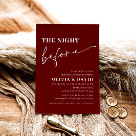 レッドザナイトリハーサルディナー招待状 招待状