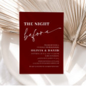 レッドザナイトリハーサルディナー招待状 招待状