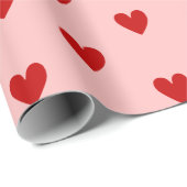 レッドシェイプハートバレンタインデー ラッピングペーパー (ロールコーナー)