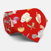 レッドシェフテーマパターンタイ ネクタイ (ロール)