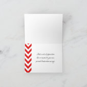 レッドシェブロン折り曲げサンキューカード サンキューカード (内部)
