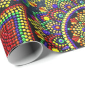 レッドシェードマンダララッピング紙 ラッピングペーパー (ロールコーナー)