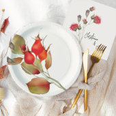 レッドシスルワイルドフラワーウォーターカラー結婚フローラ スタンダードランチョンナプキン