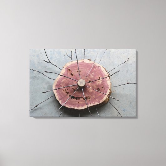 レッドシダーウッド自然彫刻中心 キャンバスプリント (正面)