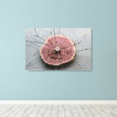 レッドシダーウッド自然彫刻中心 キャンバスプリント (インサイチュ (ウッドフロア))