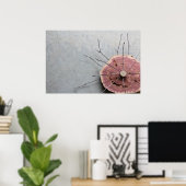 レッドシダーナチュラルエコアート彫刻斜め ポスター (ホームオフィス)