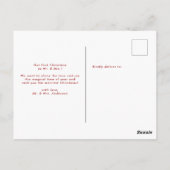 レッドシック結婚したとフォトクメリーリスマスホリデー ポストカード (裏面)