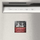 レッドシックSteampunk写真Save the Date Magnet マグネット (インサイチュ (食洗機))