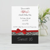 レッドシックSweet sixteenパーティの招待状 招待状 (スタンド正面)