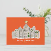 レッドシティスカイライン企業のクリスマスカード シーズンカード (スタンド正面)