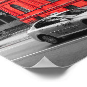 レッドシティ建物ミニマリスト写真 ポスター (角)