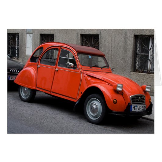 レッドシトロエン2CV (正面横)